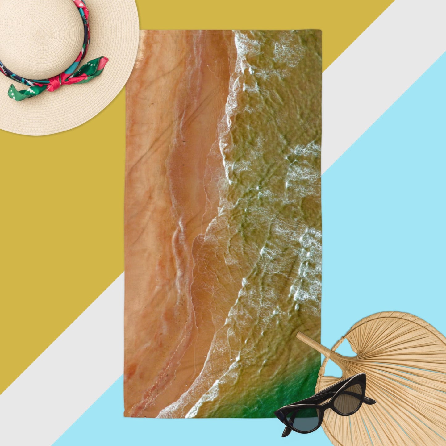 Island Mosaic Beach Towel