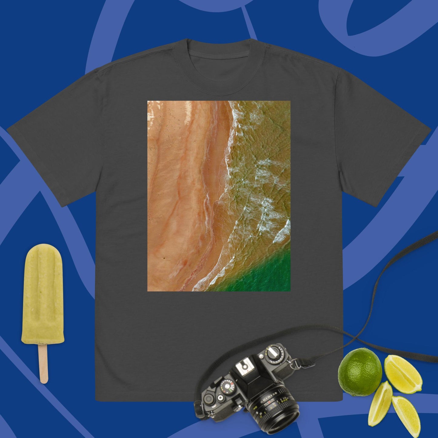 Island Mosaic Oversized faded t-shirt